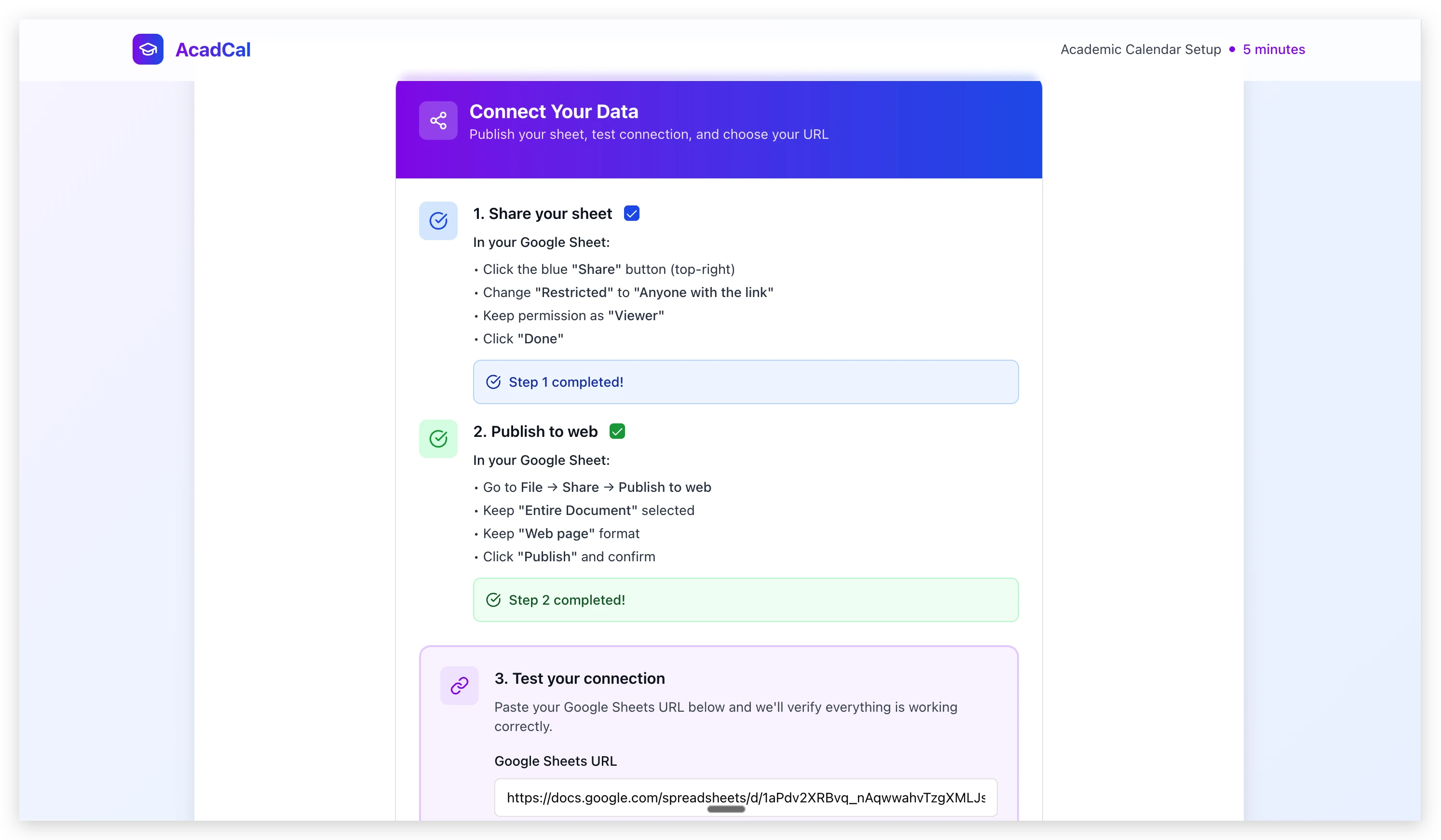 AcadCal screenshot 1