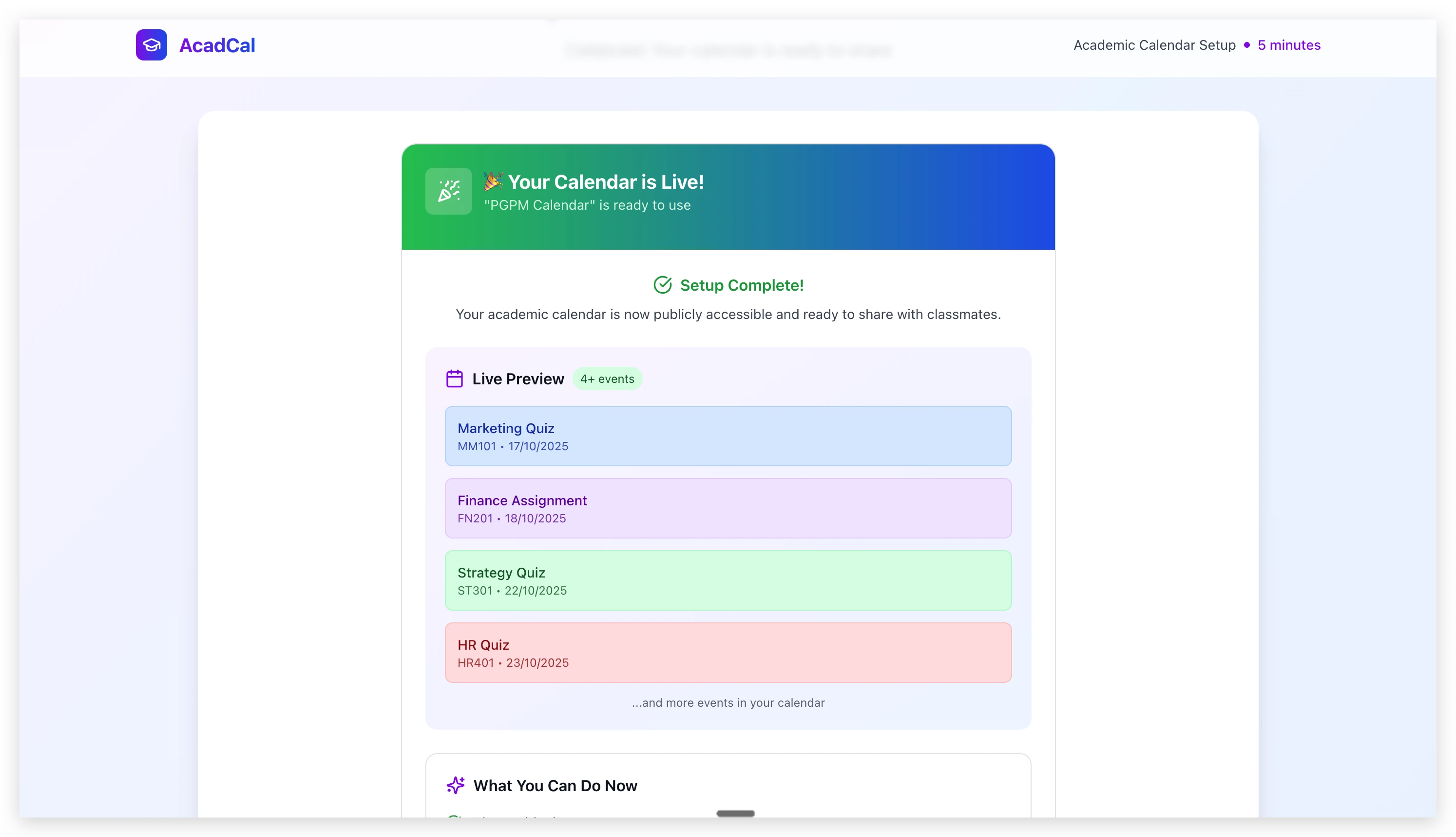 AcadCal screenshot 3